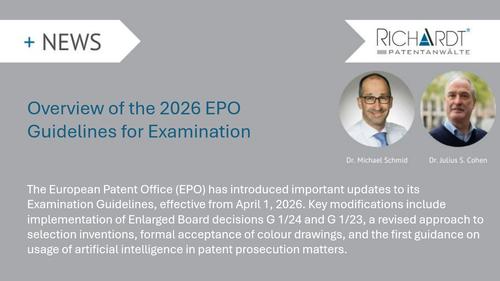 Overview of the 2026 EPO Guidelines for Examination